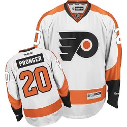 Reebok Philadelphia Flyers 20 Chris Pronger Away Jersey - White Authentic