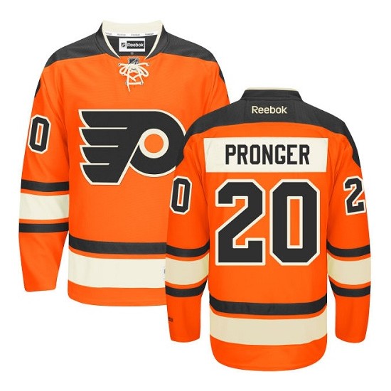 Reebok Philadelphia Flyers 20 Chris Pronger New Third Jersey - Orange Authentic