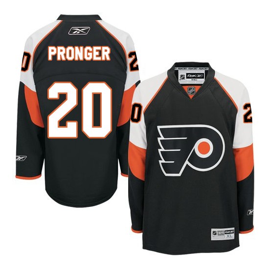Youth Reebok Philadelphia Flyers 20 Chris Pronger Third Jersey - Black Authentic