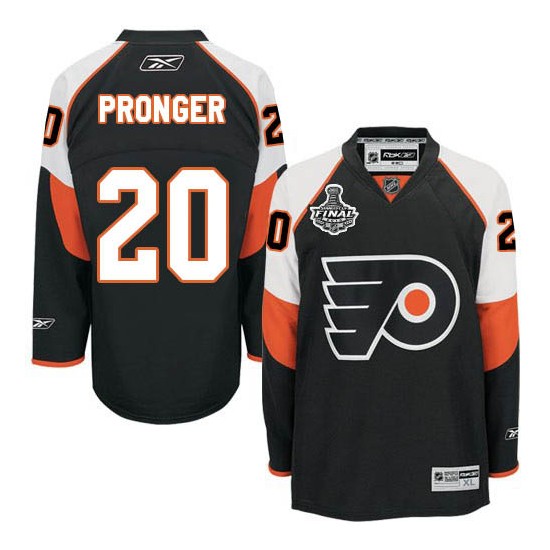 Reebok Philadelphia Flyers 20 Chris Pronger Third Stanley Cup Finals Jersey - Black Premier