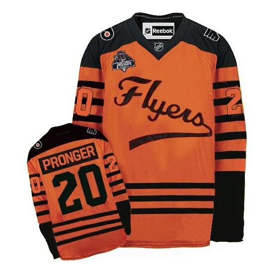 Reebok Philadelphia Flyers 20 Chris Pronger Winter Classic Jersey - Orange Authentic