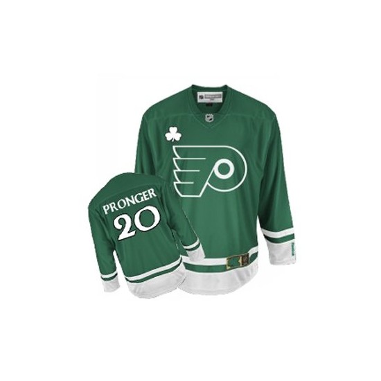 Reebok Philadelphia Flyers 20 Chris Pronger St Patty's Day Jersey - Green Authentic