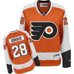 Women's Reebok Philadelphia Flyers 28 Claude Giroux Home Jersey - Orange Authentic