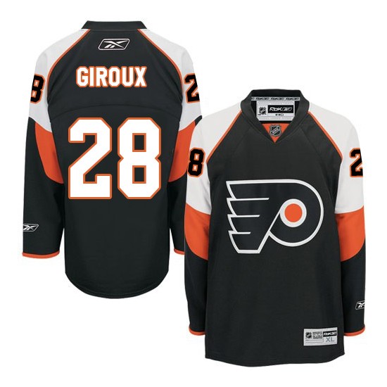 Women's Reebok Philadelphia Flyers 28 Claude Giroux Third Jersey - Black Authentic