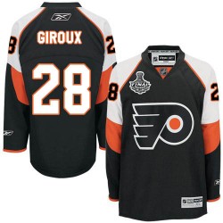 Reebok Philadelphia Flyers 28 Claude Giroux Third Stanley Cup Finals Jersey - Black Authentic