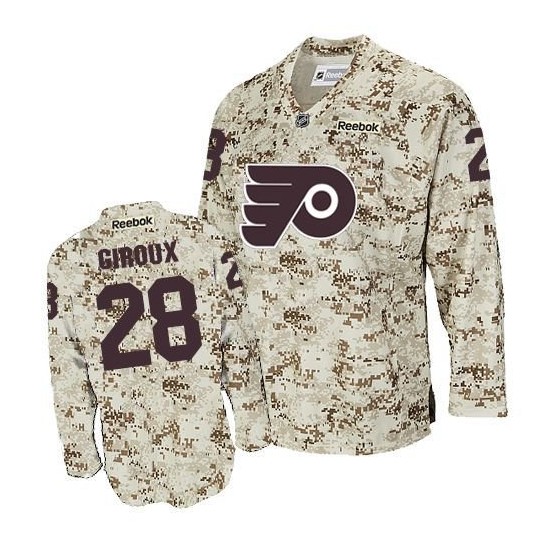 Reebok Philadelphia Flyers 28 Claude Giroux Jersey - Camouflage Premier