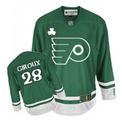 Reebok Philadelphia Flyers 28 Claude Giroux St Patty's Day Jersey - Green Authentic