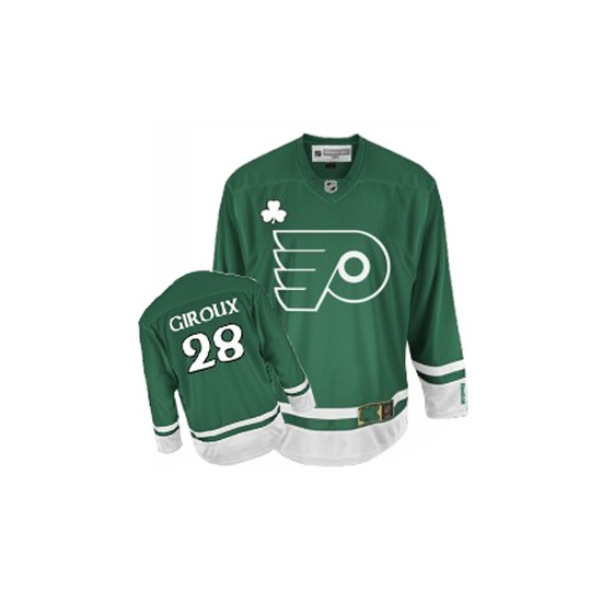 Reebok Philadelphia Flyers 28 Claude Giroux St Patty's Day Jersey - Green Premier