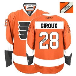 Reebok Philadelphia Flyers 28 Claude Giroux Autographed Home Jersey - Orange Authentic