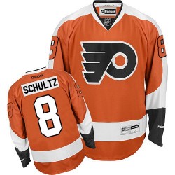 Reebok Philadelphia Flyers 8 Dave Schultz Home Jersey - Orange Premier