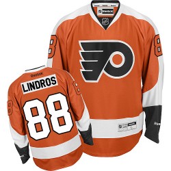 Reebok Philadelphia Flyers 88 Eric Lindros Home Jersey - Orange Authentic
