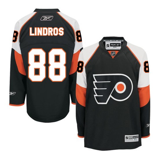 Reebok Philadelphia Flyers 88 Eric Lindros Third Jersey - Black Premier