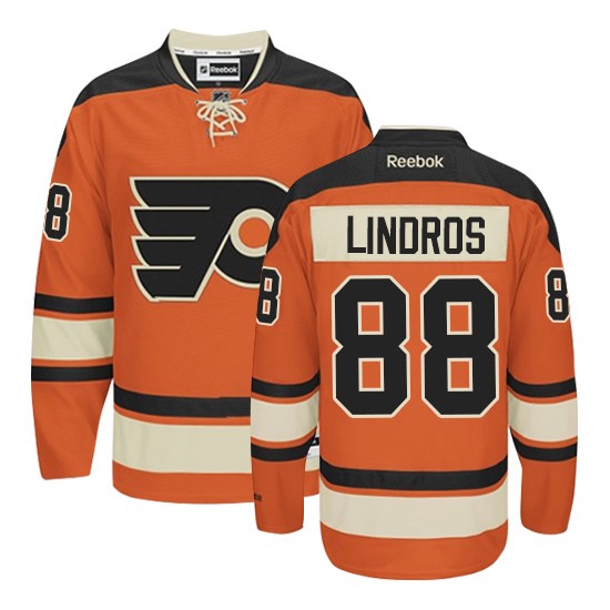 Reebok Philadelphia Flyers 88 Eric Lindros New Third Jersey - Orange Authentic
