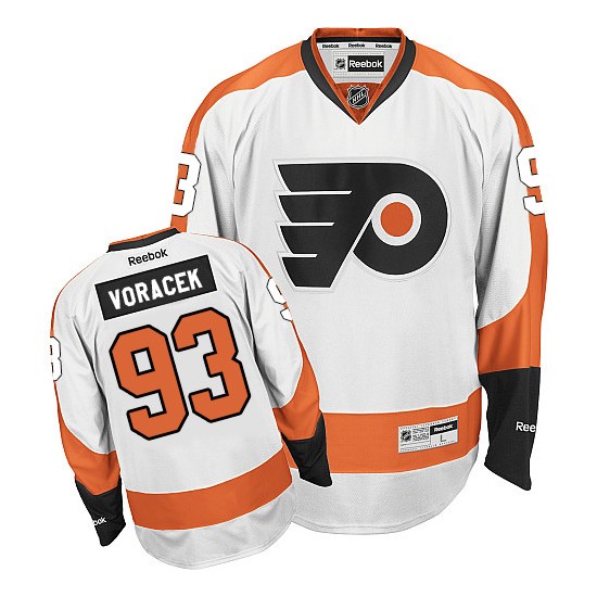 Reebok Philadelphia Flyers 93 Jakub Voracek Away Jersey - White Premier