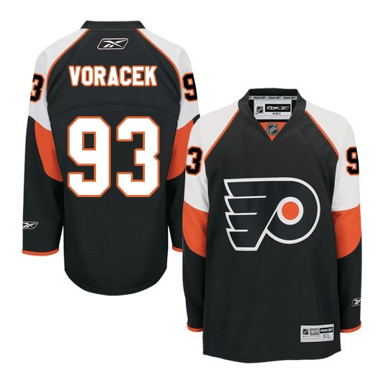 Reebok Philadelphia Flyers 93 Jakub Voracek Third Jersey - Black Premier