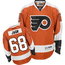 Reebok Philadelphia Flyers 68 Jaromir Jagr Home Jersey - Orange Authentic