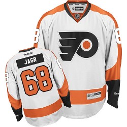 Youth Reebok Philadelphia Flyers 68 Jaromir Jagr Away Jersey - White Authentic
