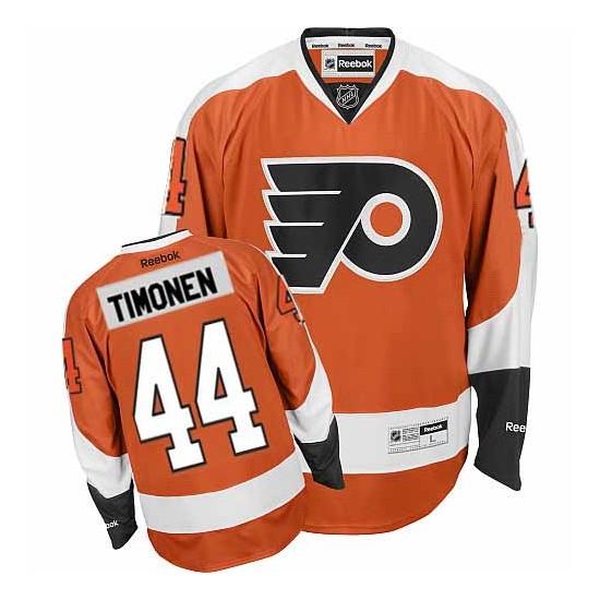 Reebok Philadelphia Flyers 44 Kimmo Timonen Home Jersey - Orange Authentic