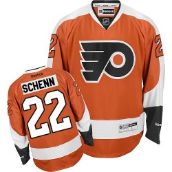 Reebok Philadelphia Flyers 22 Luke Schenn Home Jersey - Orange Authentic