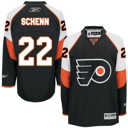 Reebok Philadelphia Flyers 22 Luke Schenn Third Jersey - Black Authentic