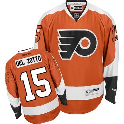 Reebok Philadelphia Flyers 15 Michael Del Zotto Home Jersey - Orange Authentic