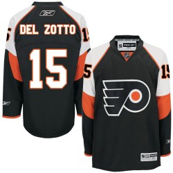 Reebok Philadelphia Flyers 15 Michael Del Zotto Third Jersey - Black Authentic