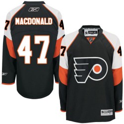 Reebok Philadelphia Flyers 47 Andrew MacDonald Third Jersey - Black Authentic