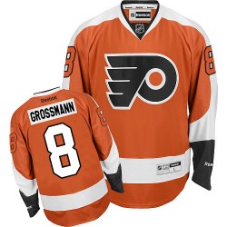 Reebok Philadelphia Flyers 8 Nicklas Grossmann Home Jersey - Orange Authentic