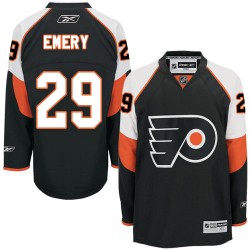 Reebok Philadelphia Flyers 29 Ray Emery Third Jersey - Black Authentic