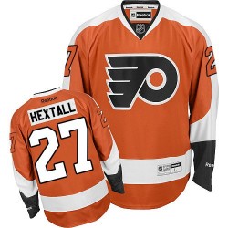 Reebok Philadelphia Flyers 27 Ron Hextall Home Jersey - Orange Authentic