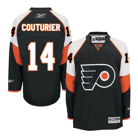 Reebok Philadelphia Flyers 14 Sean Couturier Third Jersey - Black Premier