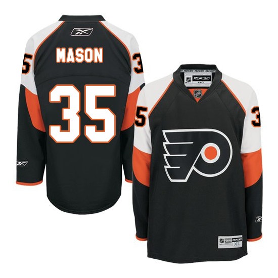 Reebok Philadelphia Flyers 35 Steve Mason Third Jersey - Black Authentic