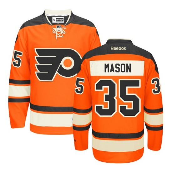 Reebok Philadelphia Flyers 35 Steve Mason New Third Jersey - Orange Premier