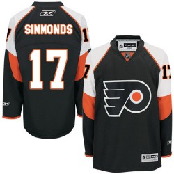 Reebok Philadelphia Flyers 17 Wayne Simmonds Third Jersey - Black Authentic