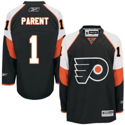 Reebok Philadelphia Flyers 1 Bernie Parent Third Jersey - Black Authentic