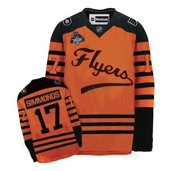 Reebok Philadelphia Flyers 17 Wayne Simmonds Winter Classic Jersey - Orange Premier
