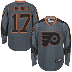 Reebok Philadelphia Flyers 17 Wayne Simmonds Charcoal Cross Check Fashion Jersey - Authentic