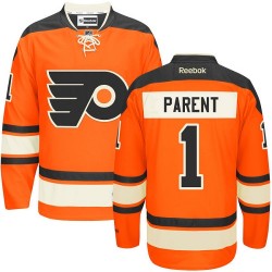 Reebok Philadelphia Flyers 1 Bernie Parent New Third Jersey - Orange Authentic