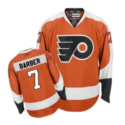 Reebok Philadelphia Flyers 7 Bill Barber Home Jersey - Orange Authentic