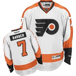 Reebok Philadelphia Flyers 7 Bill Barber Away Jersey - White Premier