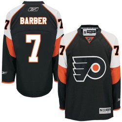 Reebok Philadelphia Flyers 7 Bill Barber Third Jersey - Black Authentic