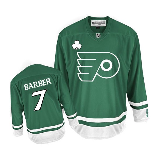 Reebok Philadelphia Flyers 7 Bill Barber St Patty's Day Jersey - Green Premier