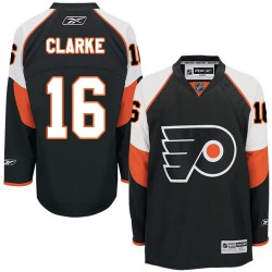 Reebok Philadelphia Flyers 16 Bobby Clarke Third Jersey - Black Authentic