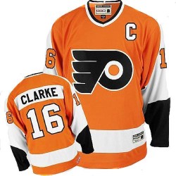 CCM Philadelphia Flyers 16 Bobby Clarke Throwback Jersey - Orange Authentic