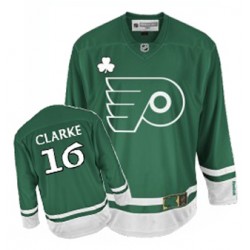 Reebok Philadelphia Flyers 16 Bobby Clarke St Patty's Day Jersey - Green Premier
