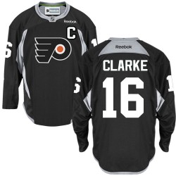 Reebok Philadelphia Flyers 16 Bobby Clarke Practice Jersey - Black Authentic