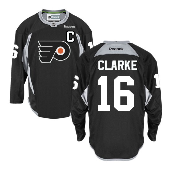 Reebok Philadelphia Flyers 16 Bobby Clarke Practice Jersey - Black Authentic