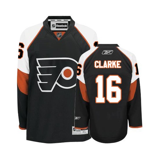 Women's Reebok Philadelphia Flyers 16 Bobby Clarke Third Jersey - Black Premier