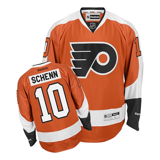 Reebok Philadelphia Flyers 10 Brayden Schenn Home Jersey - Orange Authentic