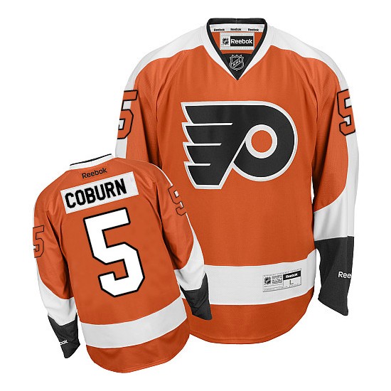 Reebok Philadelphia Flyers 5 Braydon Coburn Home Jersey - Orange Premier